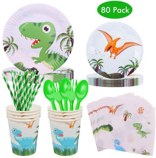 Dinosaurustega peokomplekt