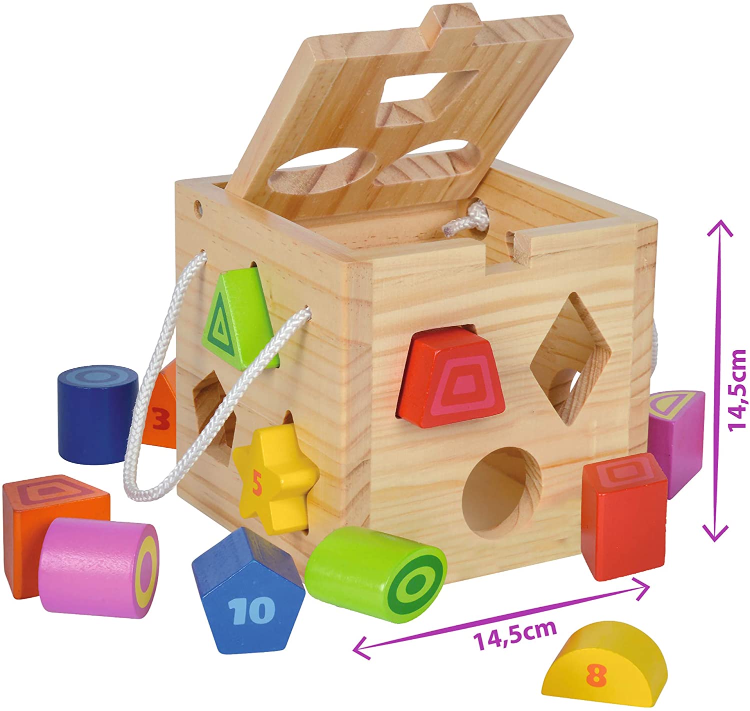 Eichhorn beebi sobitamiskuubik puidust - Image 2