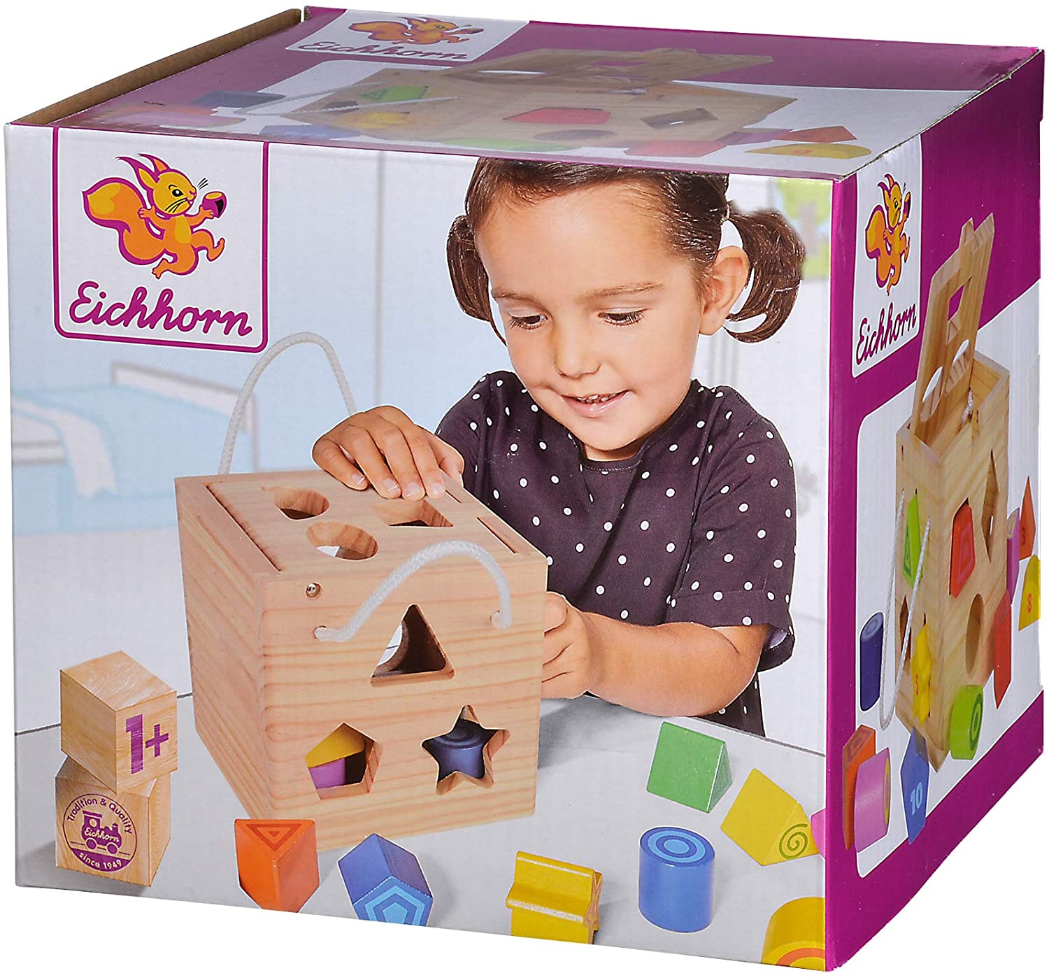 Eichhorn beebi sobitamiskuubik puidust