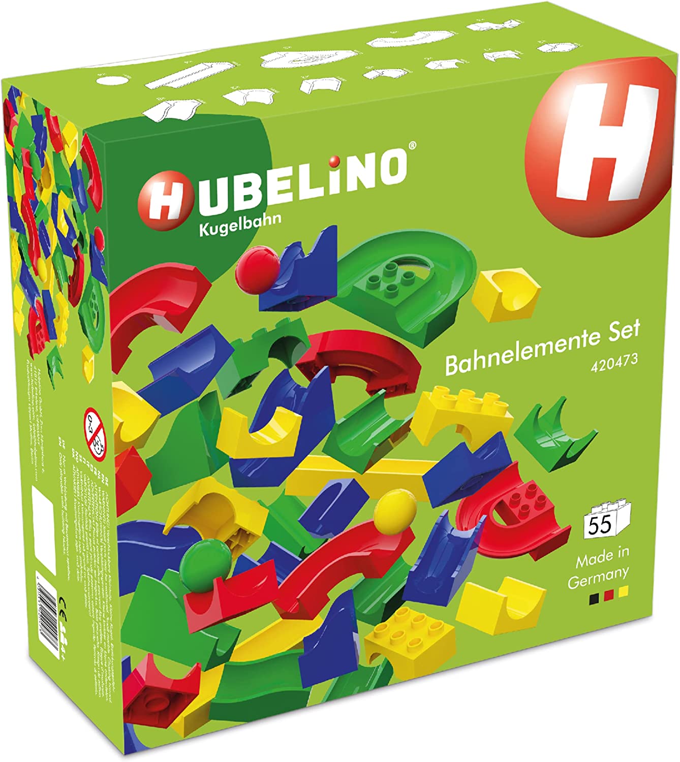 Hubelino 55-osaline kuuliraja elementide komplekt