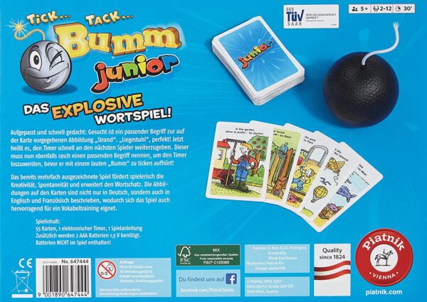 Piatnik Tick Tack Bumm Junior lauamäng - Image 2