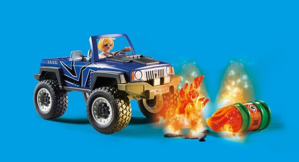 Playmobil 70557 City Action tuletõrjeauto põleva džiibiga - Image 2