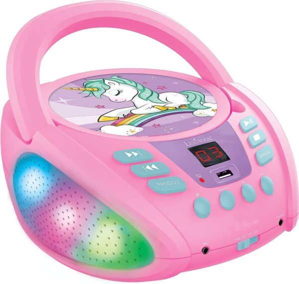 Lexibook RCD109UNI Unicorn-Bluetooth CD-mängija lastele