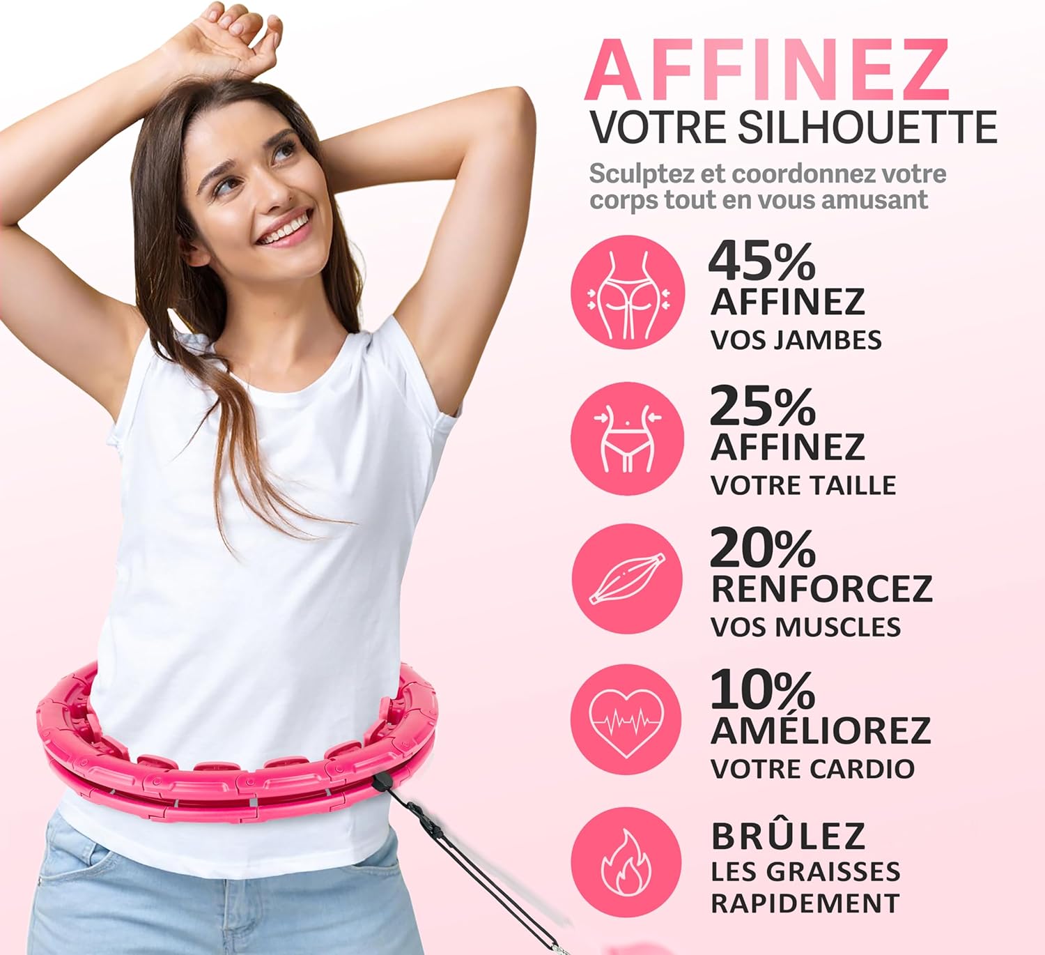 Nouveau Cerceau Hula Hoop fitnessrõngas - Image 5